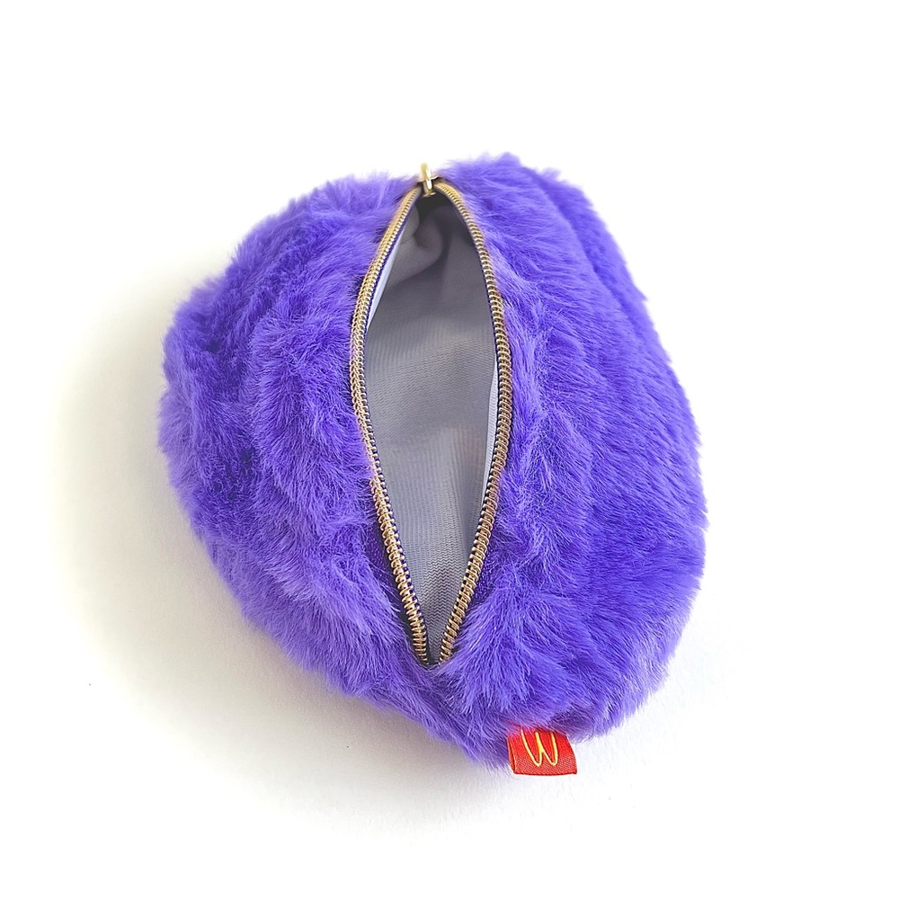 McDonald's Limited Edition Collectible Grimace Purple Fuzzy Plush Coin Purse - Picture 7 of 9